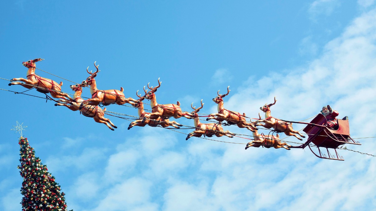 Background Noel hình chú tuần lộc đẹp
