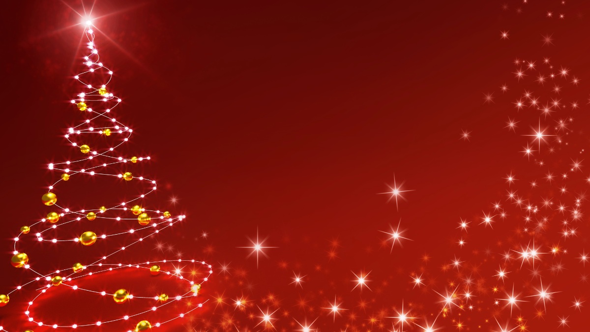 Background Noel Giáng Sinh ấn tượng với màu đỏ chủ đạo