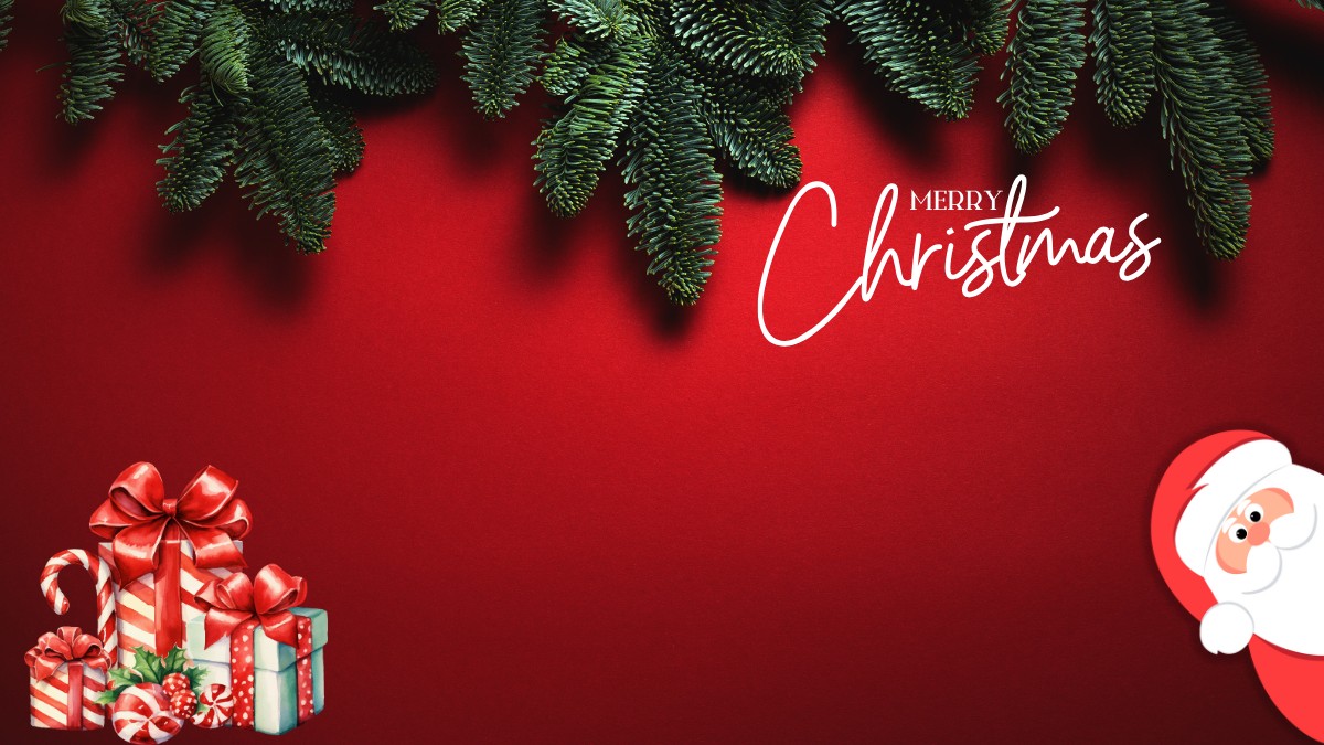 Background Noel Giáng Sinh ấn tượng với màu đỏ rực rỡ