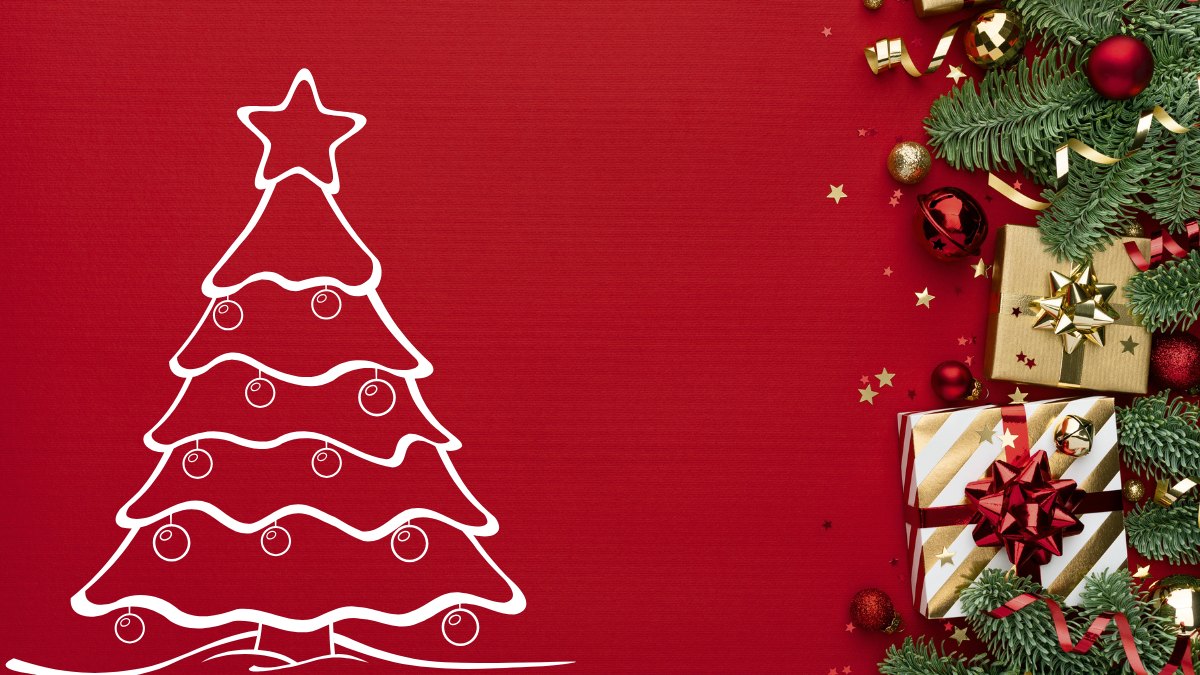 Background Noel Giáng Sinh ấn tượng với màu đỏ rực rỡ