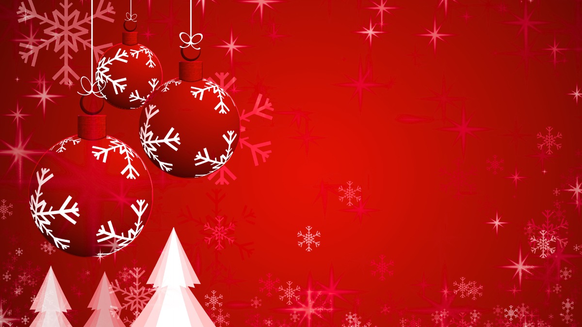 Background Noel Giáng Sinh ấn tượng với màu đỏ rực rỡ