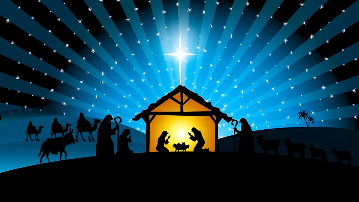 Background Noel hình Chúa Giáng sinh đẹp