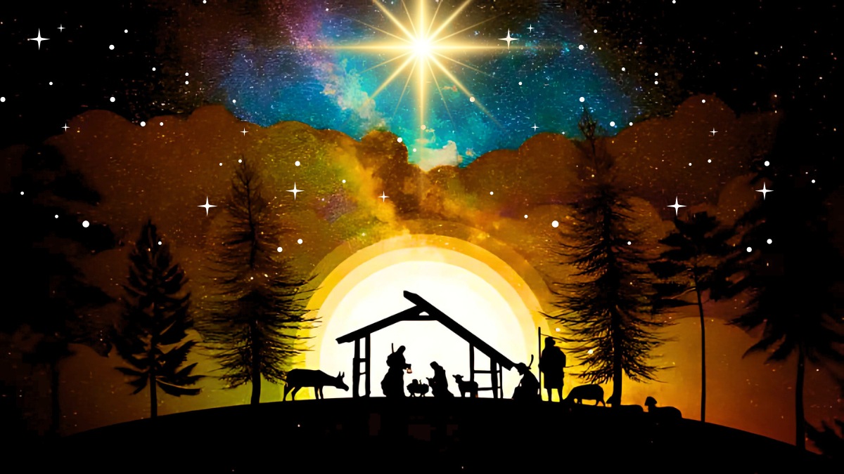 Background Noel hình Chúa Giáng sinh đẹp