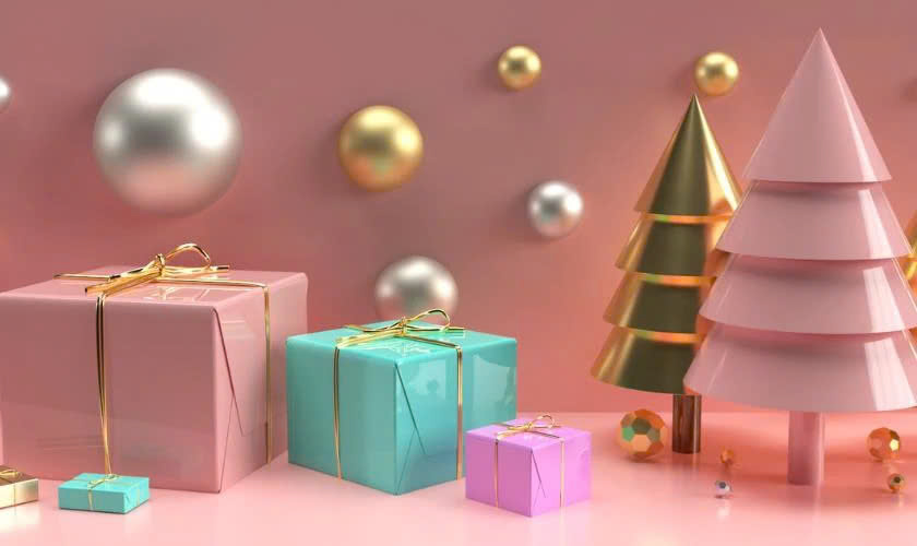 Background Giáng sinh Noel màu Pastel dễ thương