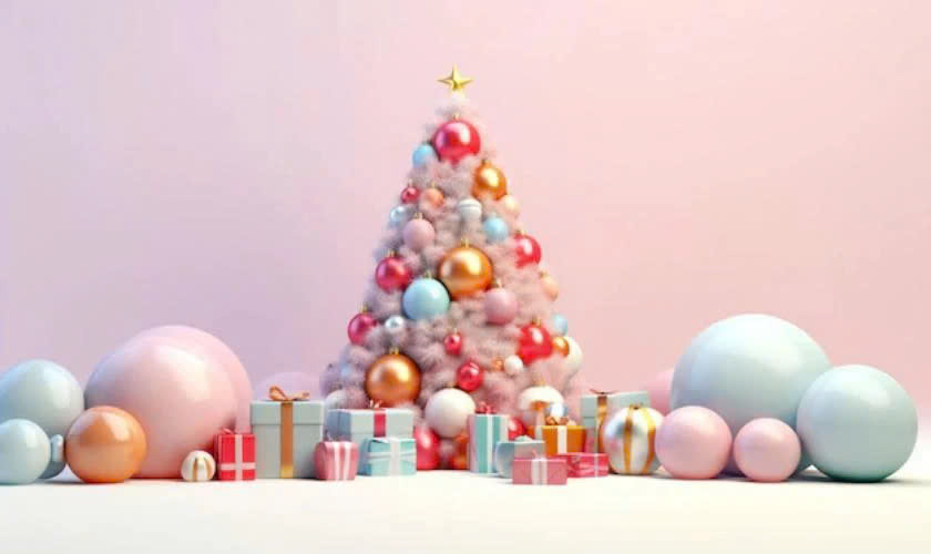Background Giáng sinh Noel màu Pastel dễ thương