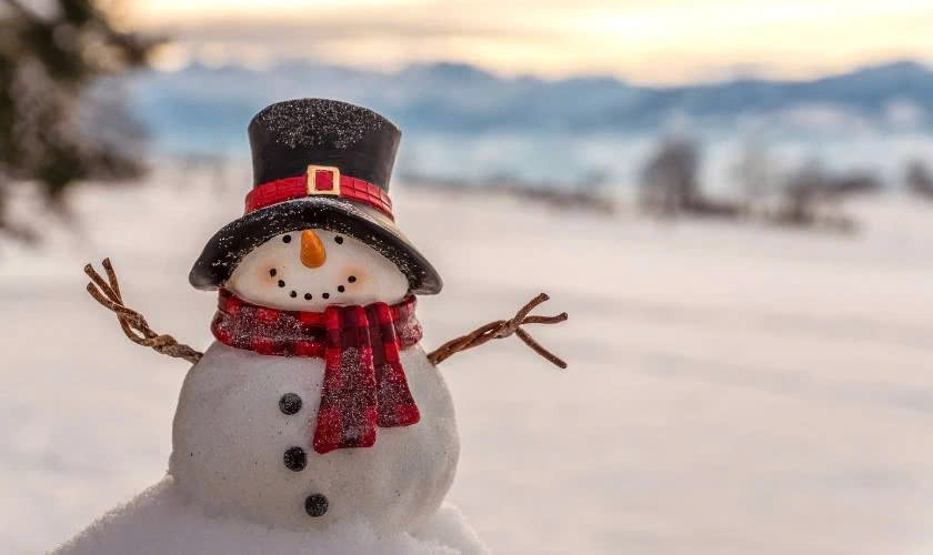 Background Noel hình người tuyết