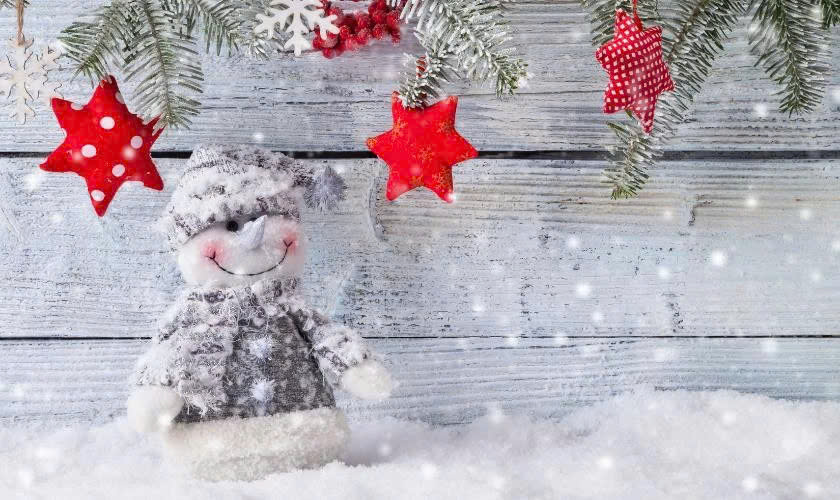 Background Noel hình người tuyết