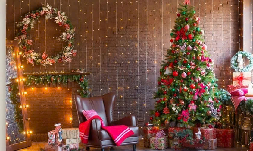 Background Noel cây thông