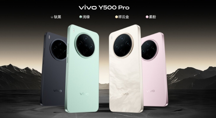 vivo Y500 Pro có thiết kế nguyên khối chắc chắn, nổi bật với cụm camera lớn ở mặt lưng