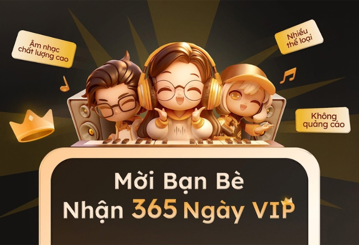 Mời bạn bè và người thân nhận ngay 1 năm NhacCuaTui VIP miễn phí Mời bạn bè và người thân nhận ngay 1 năm NhacCuaTui VIP miễn phí