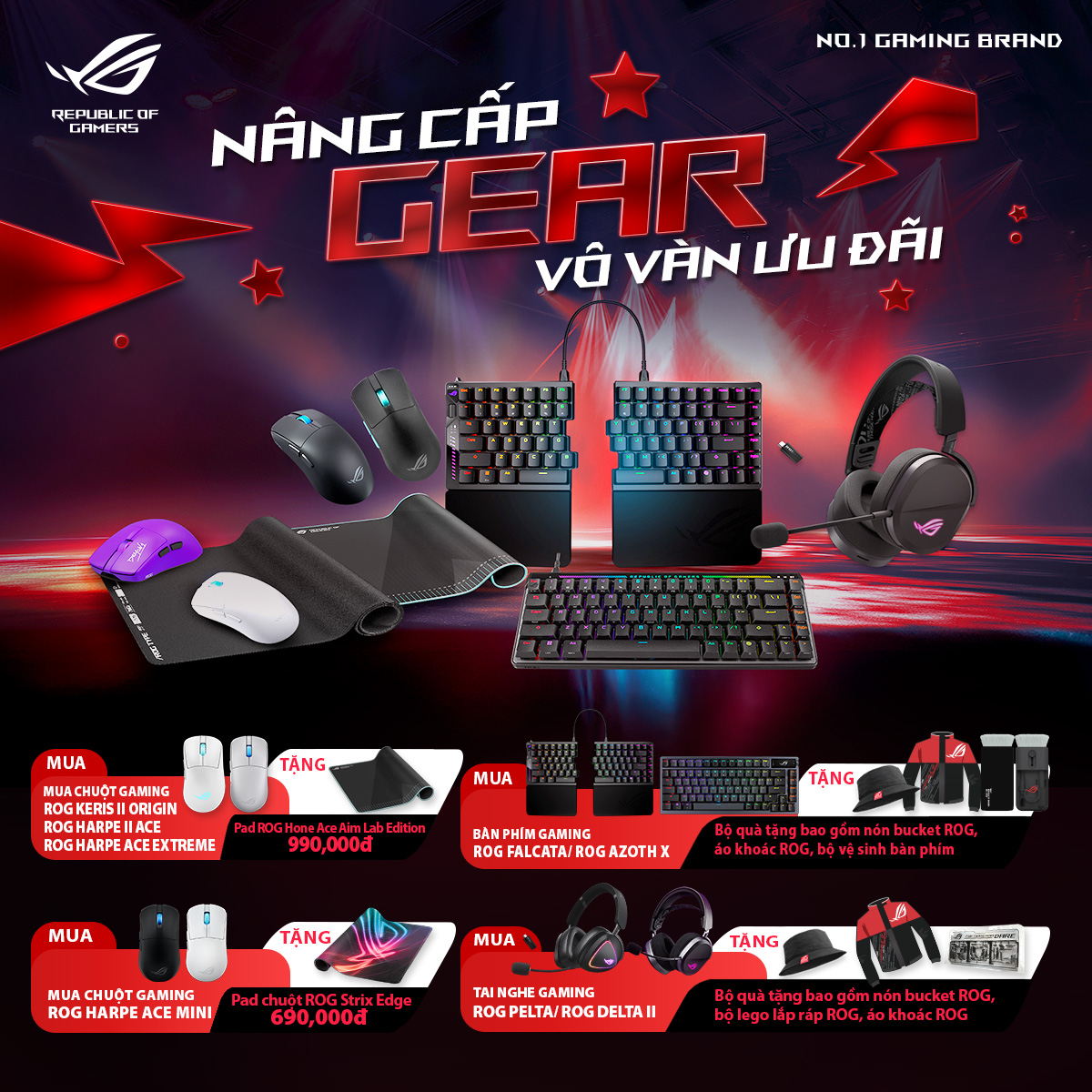 Nâng Cấp Gear - Vô Vàn Ưu Đãi: Đến Ngay Thế Giới Di Động Mua Chuột, Bàn Phím, Tai Nghe Được Tặng Thêm Nhiều Quà Giá Trị
