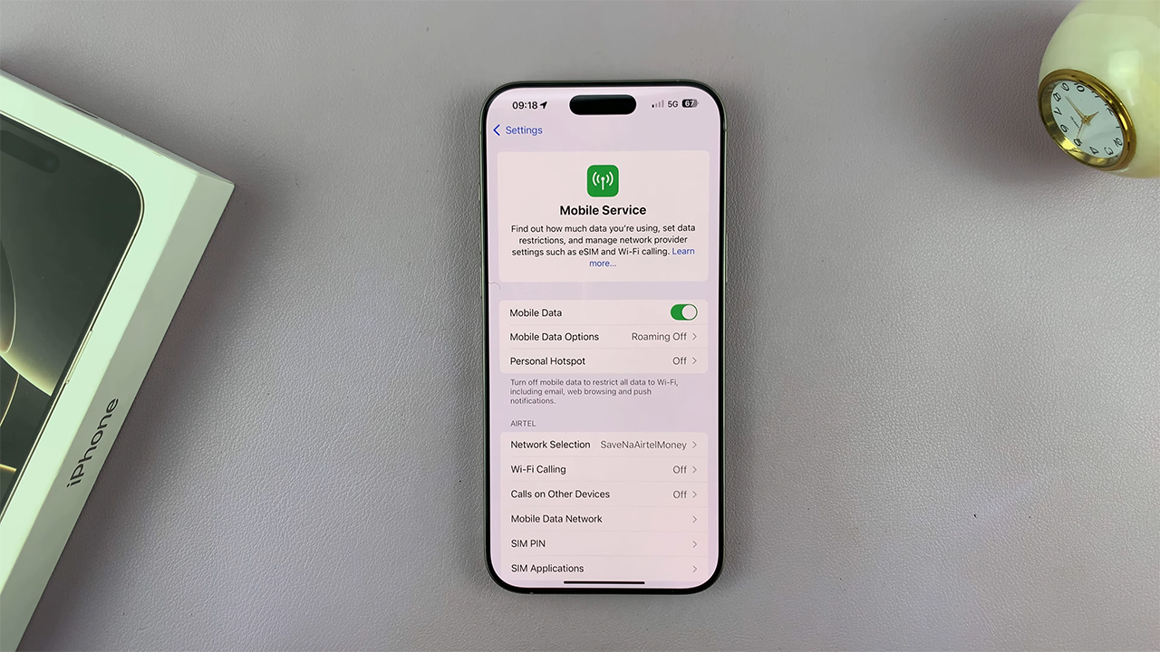 Cách bật dữ liệu di động trên iPhone
