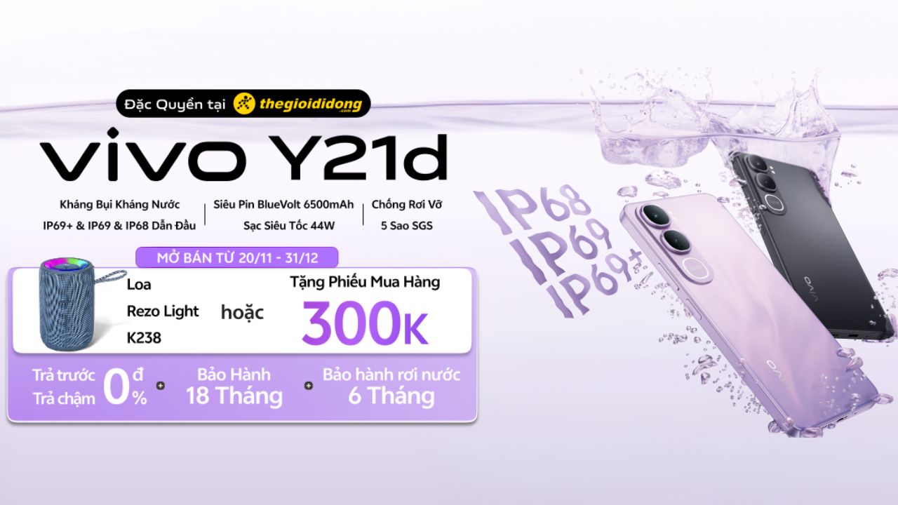 Hotsale Mở Bán Vivo Y21D: Tặng Loa Hoặc Pmh 300K, Bảo Hành 18 Tháng, Trả Chậm 0% Lãi Suất Trả Trước 0Đ Hotsale Mở Bán Vivo Y21D: Tặng Loa Hoặc Pmh 300K, Bảo Hành 18 Tháng, Trả Chậm 0% Lãi Suất Trả Trước 0Đ