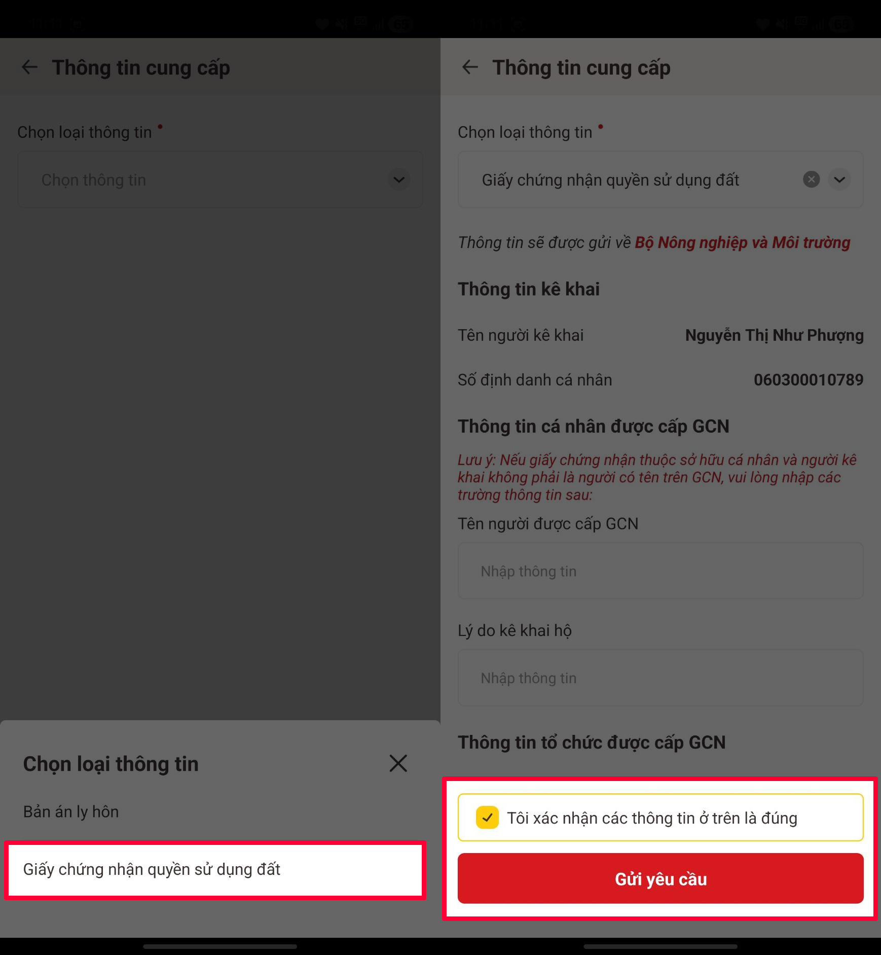 Cách nộp sổ đỏ trên VNeID