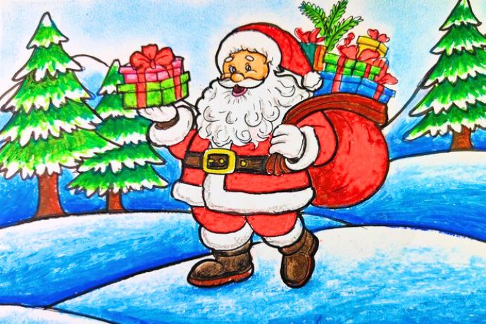 Mẫu tranh vẽ Noel đơn giản và đẹp nhất Mẫu tranh vẽ Noel đơn giản và đẹp nhất