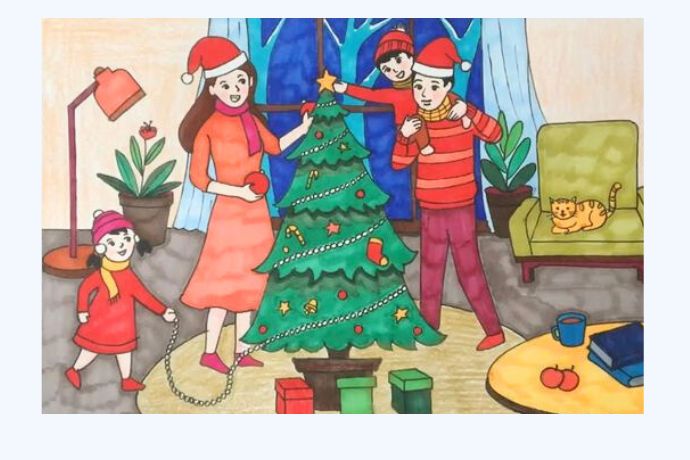 Mẫu tranh vẽ Noel đơn giản và đẹp nhất Mẫu tranh vẽ Noel đơn giản và đẹp nhất