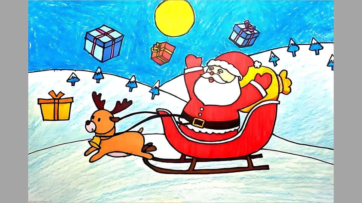 Mẫu tranh vẽ Noel đơn giản và đẹp nhất Mẫu tranh vẽ Noel đơn giản và đẹp nhất