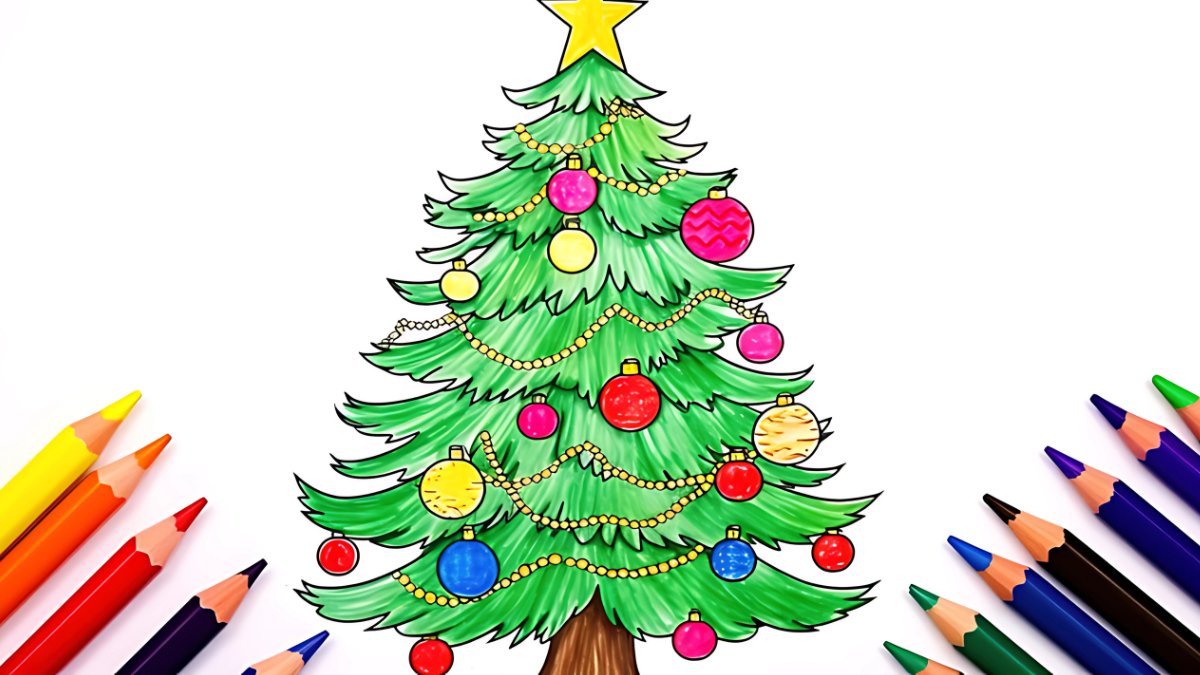 Mẫu tranh vẽ Noel đơn giản và đẹp nhất Mẫu tranh vẽ Noel đơn giản và đẹp nhất