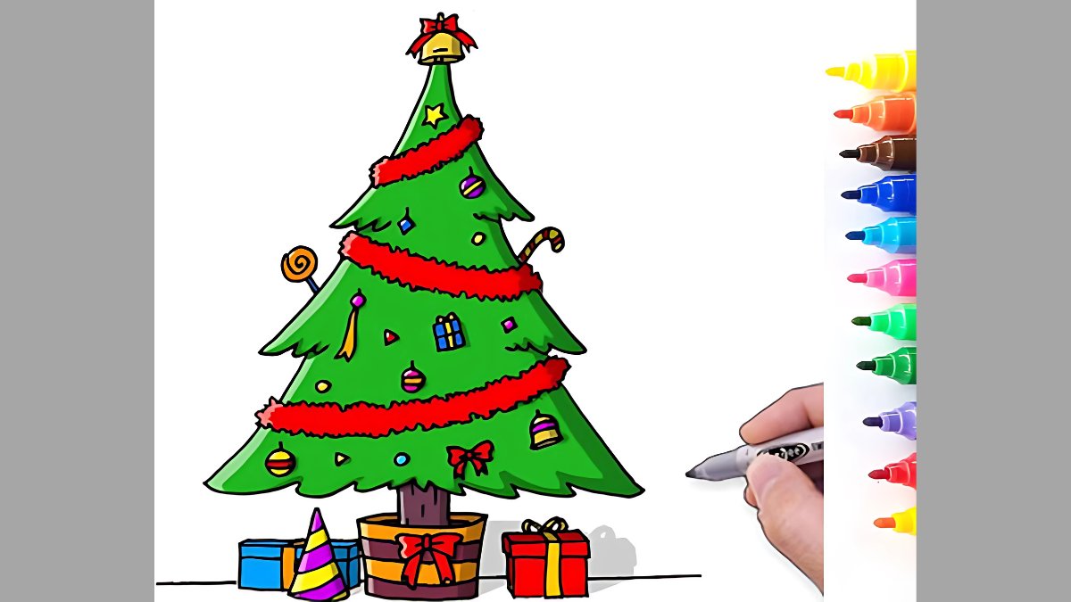 Mẫu tranh vẽ Noel đơn giản và đẹp nhất Mẫu tranh vẽ Noel đơn giản và đẹp nhất