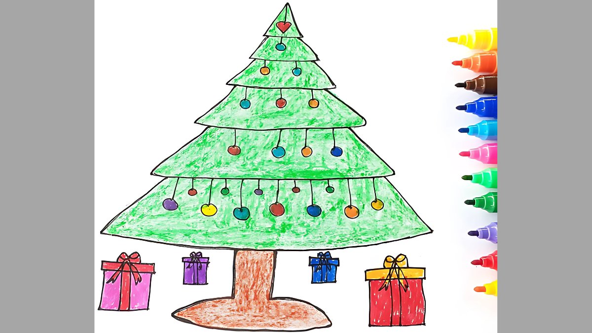 Mẫu tranh vẽ Noel đơn giản và đẹp nhất Mẫu tranh vẽ Noel đơn giản và đẹp nhất