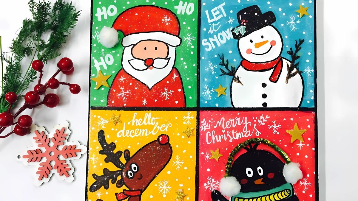 Mẫu tranh vẽ Noel đơn giản và đẹp nhất Mẫu tranh vẽ Noel đơn giản và đẹp nhất