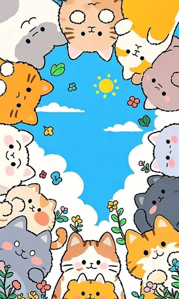 Bầy m&egrave;o v&agrave; bầu trời si&ecirc;u cute