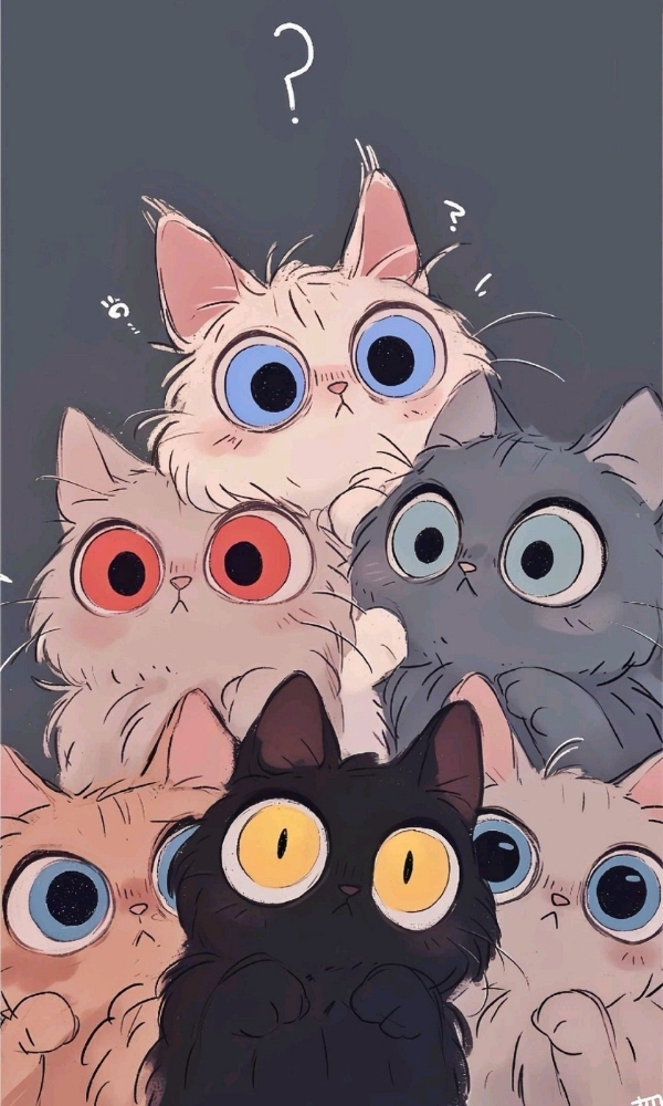 M&egrave;o ngơ ng&aacute;c - Ảnh nền điện thoại v&ocirc; tri