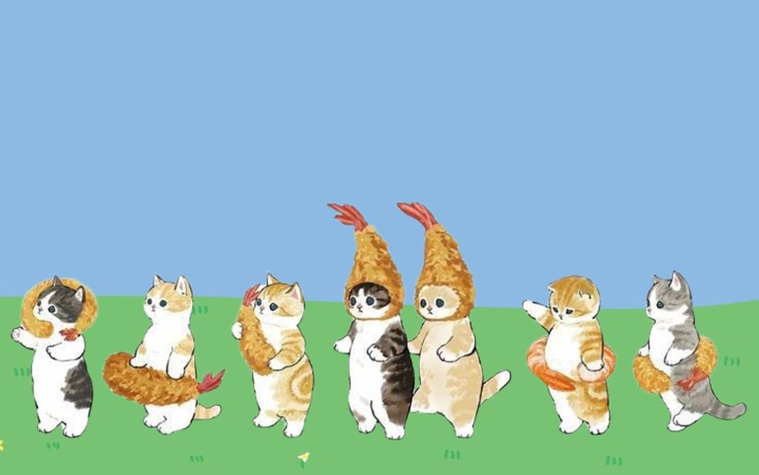 Ảnh nền m&aacute;y t&iacute;nh m&egrave;o t&ocirc;m v&ocirc; tri