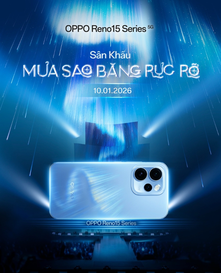 OPPO Reno15 Series xác nhận ra mắt tại Việt Nam với sự kiện Mưa Sao Băng