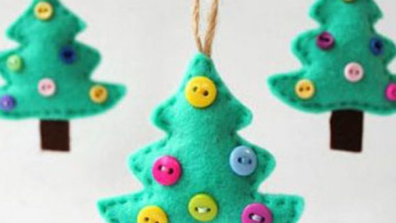 Cách làm cây thông Noel bằng vải nỉ