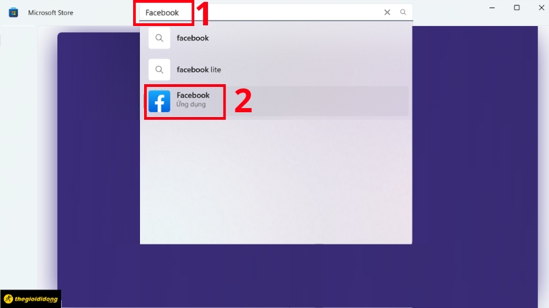 G&otilde; từ kh&oacute;a Facebook v&agrave;o &ocirc; t&igrave;m kiếm