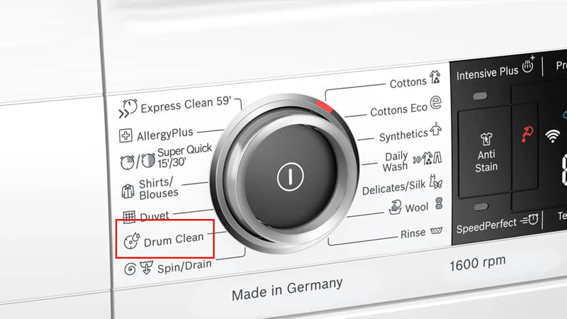 Chạy chương trình Drum Clean và sử dụng máy đúng cách để tăng độ bền