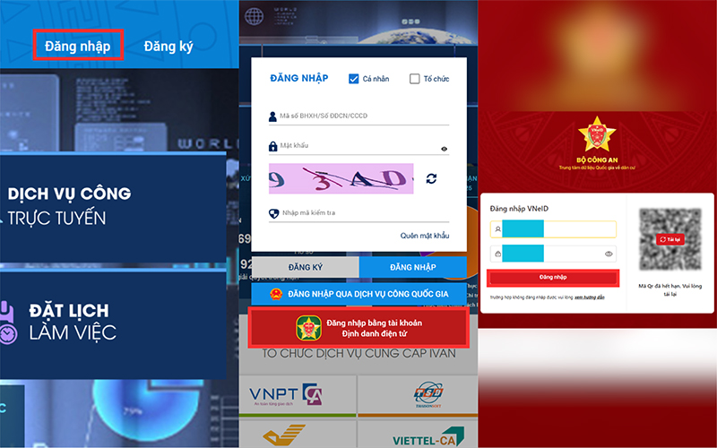 Truy cập Cổng Dịch vụ công BHXH và đăng nhập bằng tài khoản VNeID để bắt đầu tra cứu