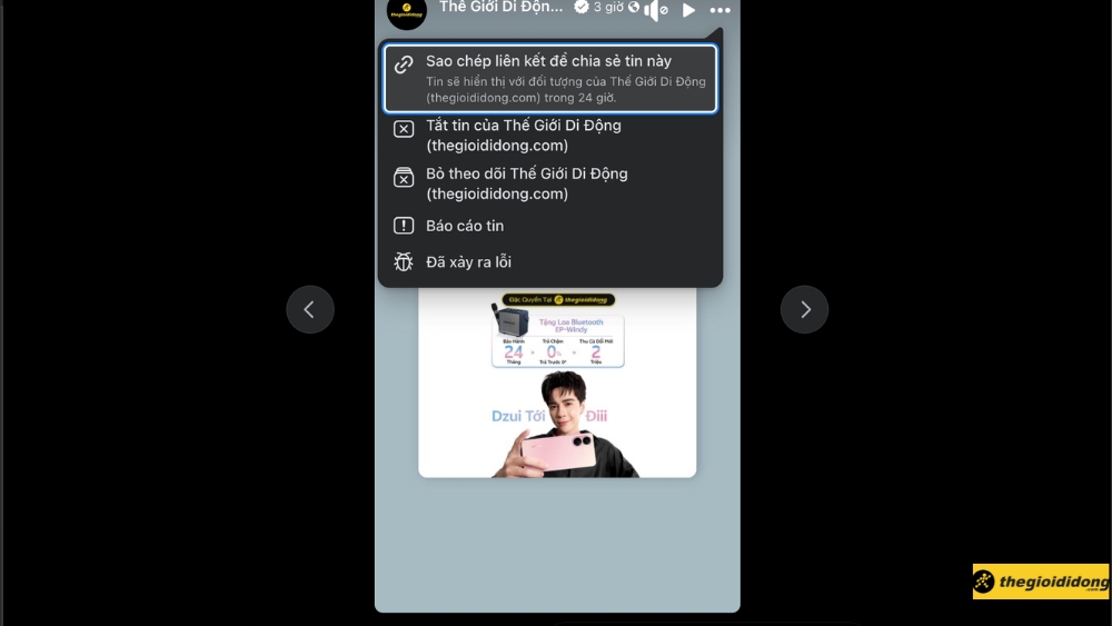 Chọn Sao chép liên kết Chọn Sao chép liên kết