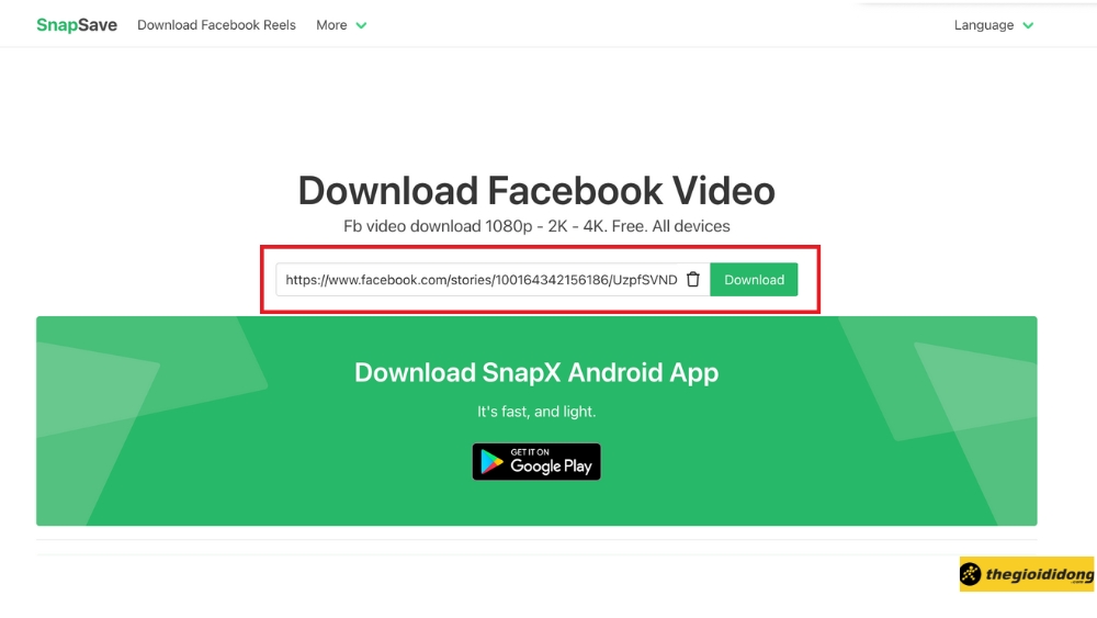 Dán liên kết vừa sao chép vào > Nhấn Download Dán liên kết vừa sao chép vào > Nhấn Download