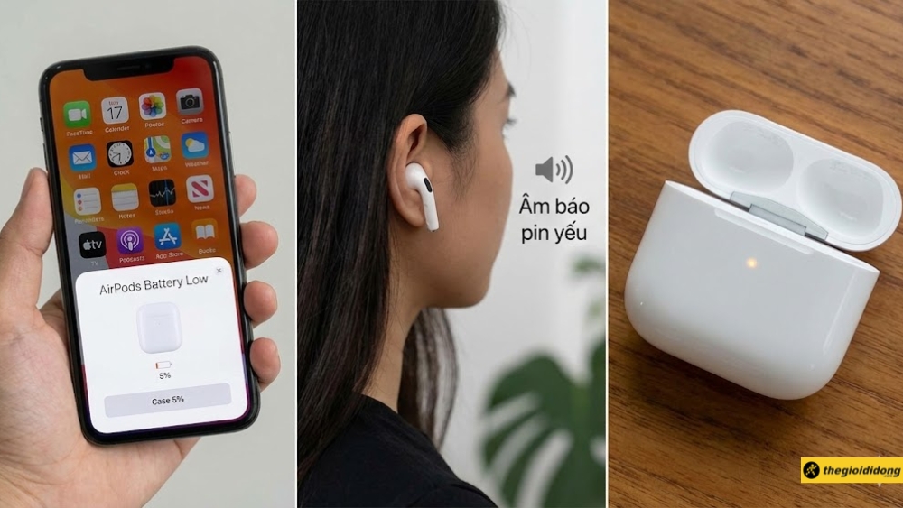 Dấu hiệu cần sạc pin AirPods
