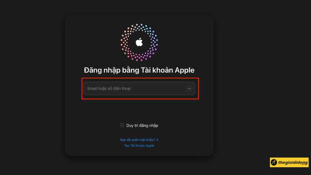 Đăng nhập bằng t&agrave;i khoản Apple ID