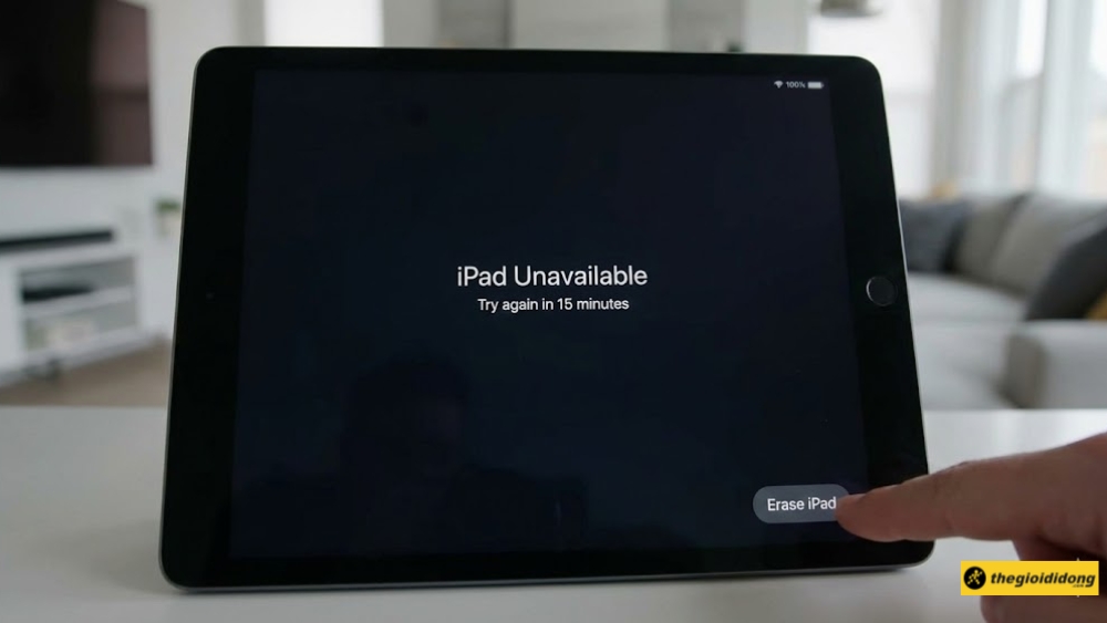 Tiếp tục nhập sai mật khẩu tr&ecirc;n iPad