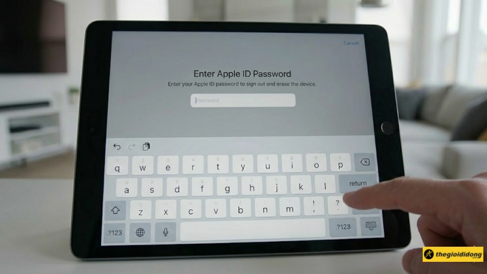 Nhập mật khẩu Apple ID