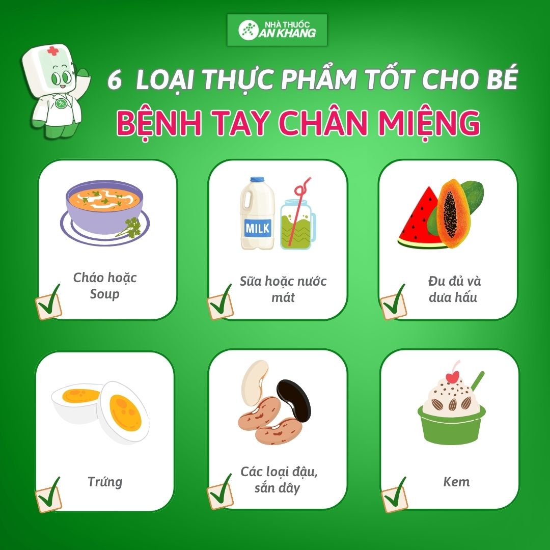 6 thực phẩm tốt cho bé bị bệnh tay chân miêng 6 thực phẩm tốt cho bé bị bệnh tay chân miêng