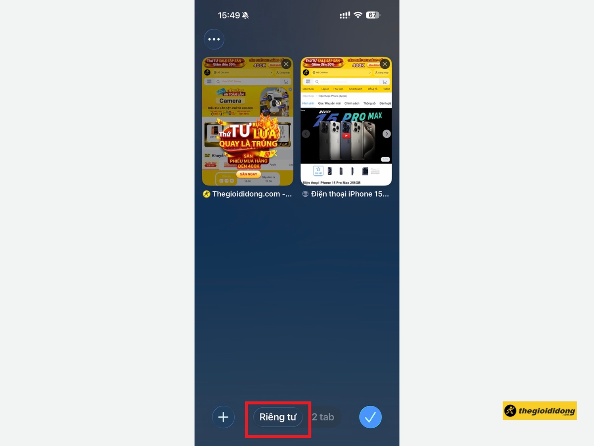 Nhấn v&agrave;o mục [Số] Tab hoặc Ri&ecirc;ng tư