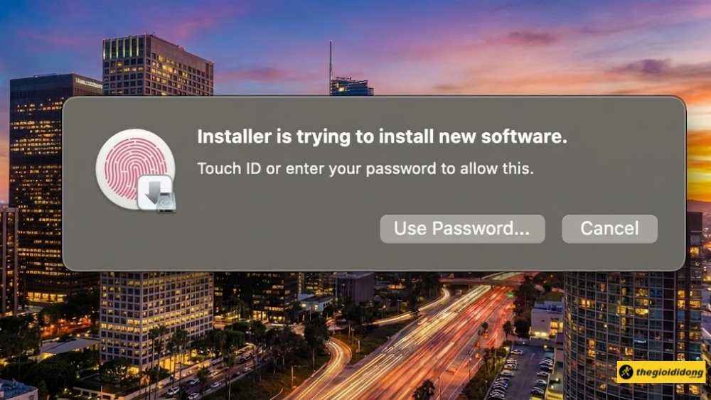 Nhập mật khẩu đăng nhập MacBook