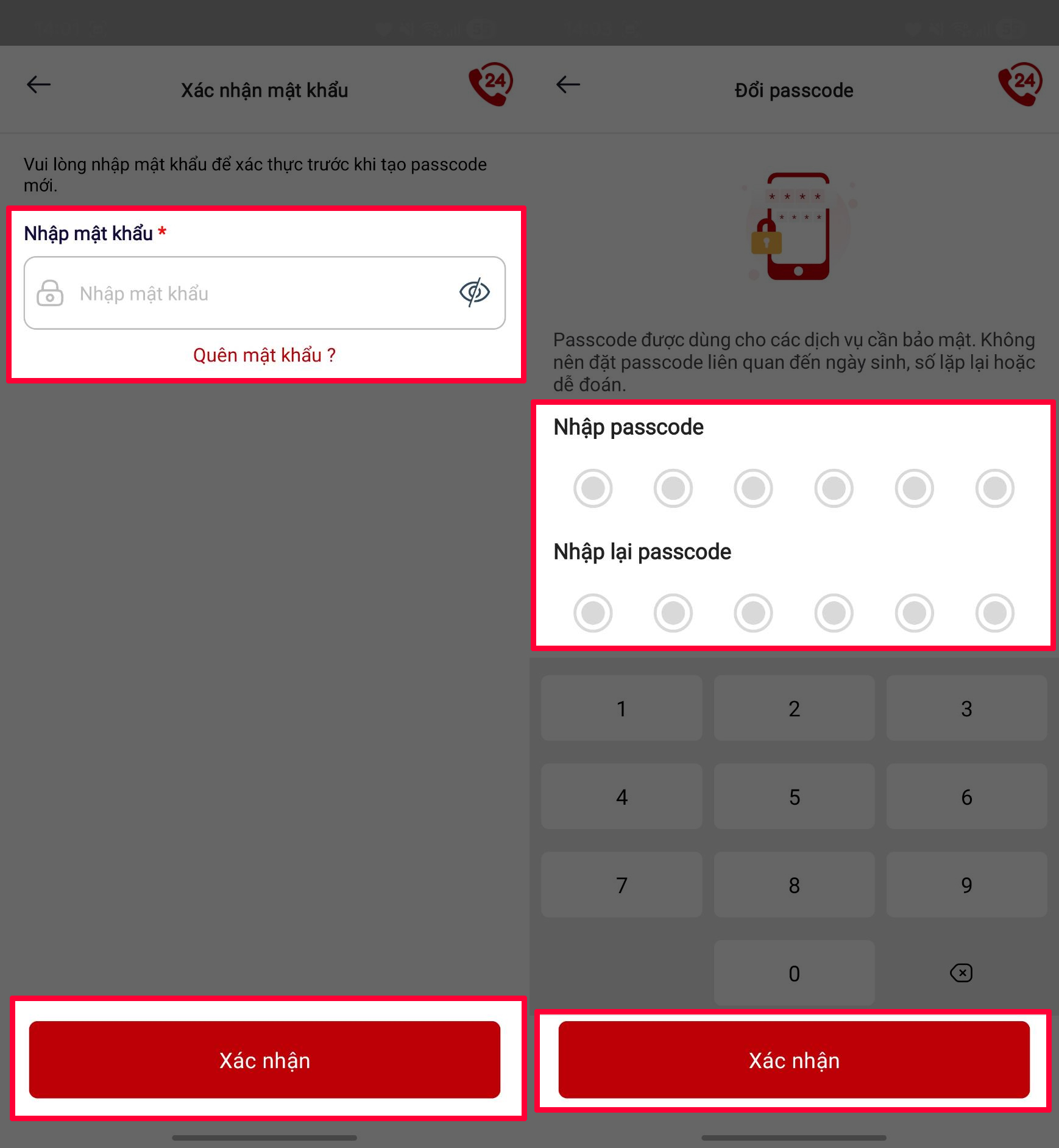 Cách lấy lại passcode trên VNeTraffic