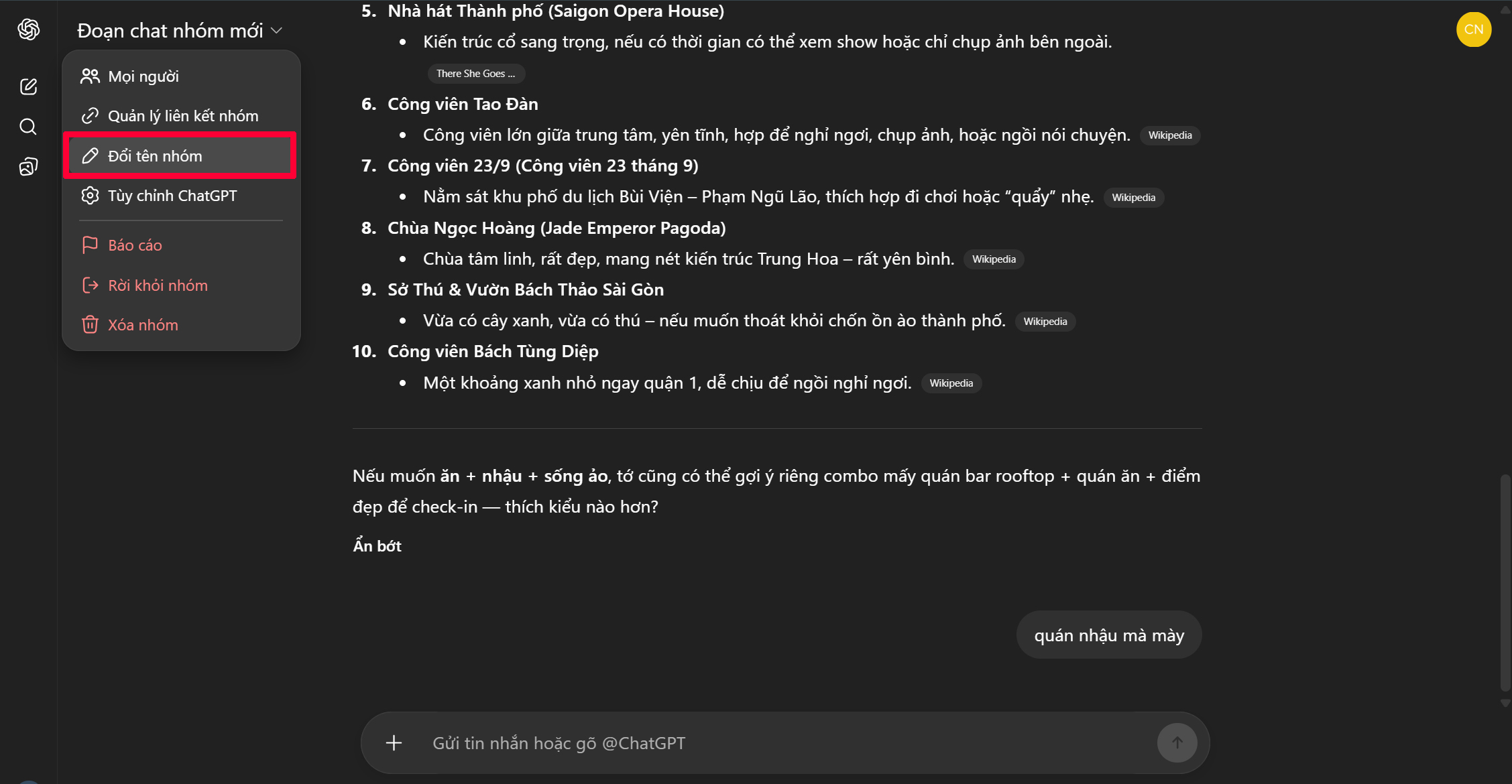 Cách Tạo Đoạn Chat Nhóm Trong Chatgpt