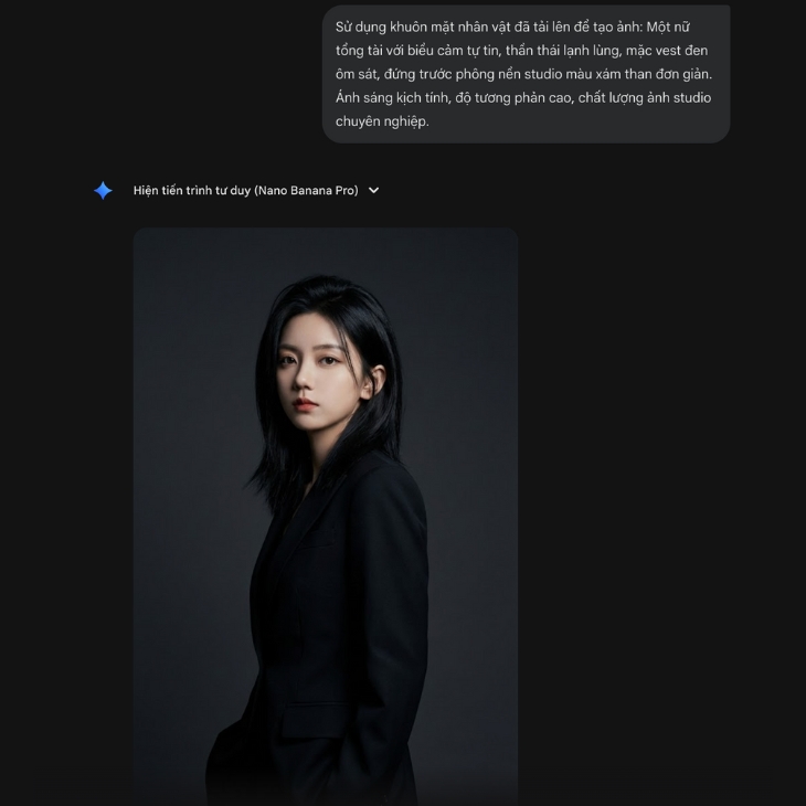 Ảnh nữ tổng tài cực ngầu được tạo bởi Gemini