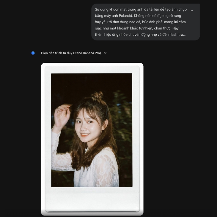 Ảnh theo phong cách polaroid từ câu lệnh Gemini