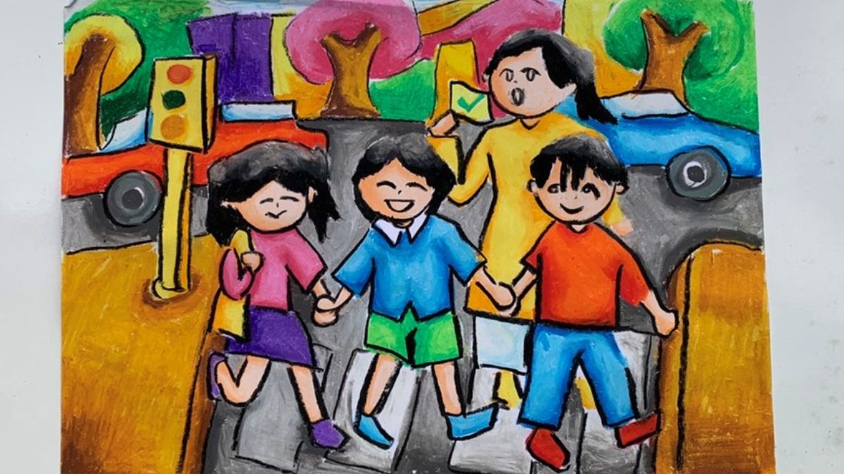 Tranh mẫu an toàn giao thông đẹp