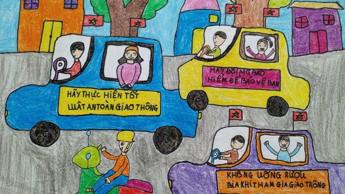 Tranh mẫu an toàn giao thông đẹp