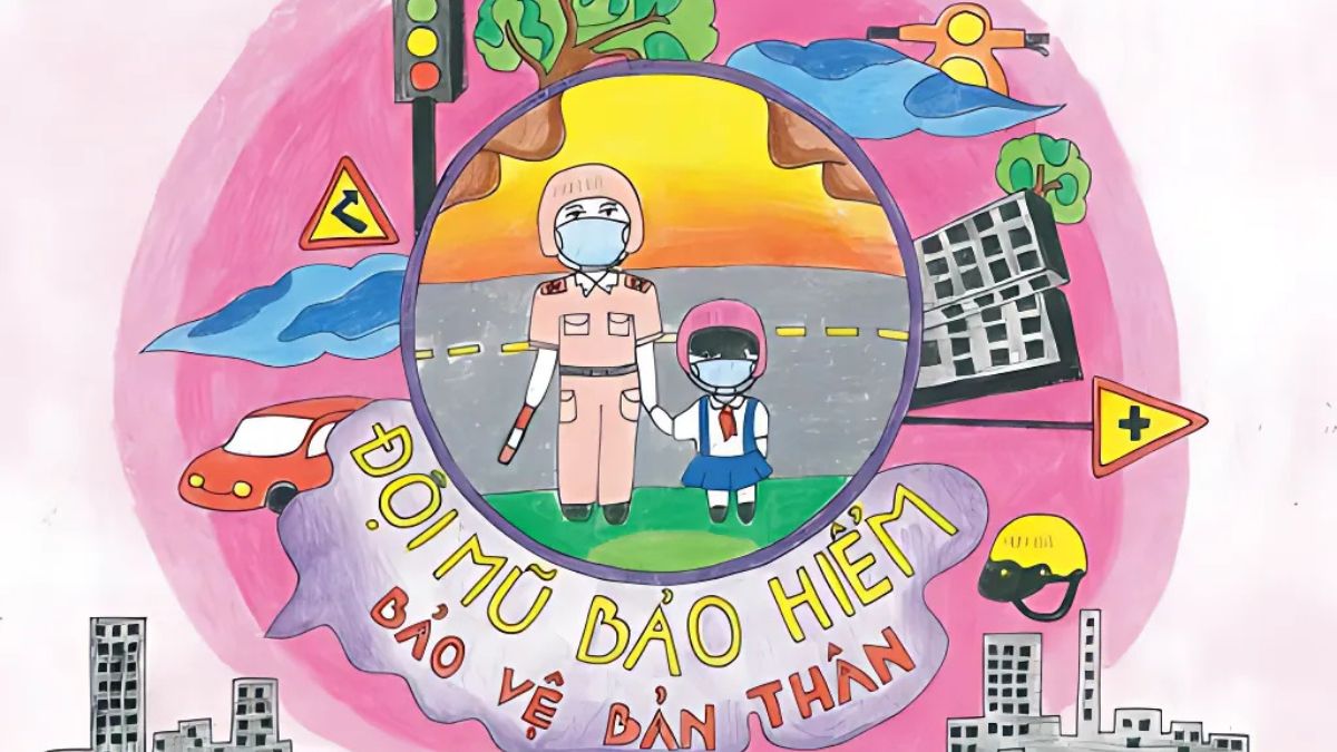 Tranh mẫu an toàn giao thông đẹp