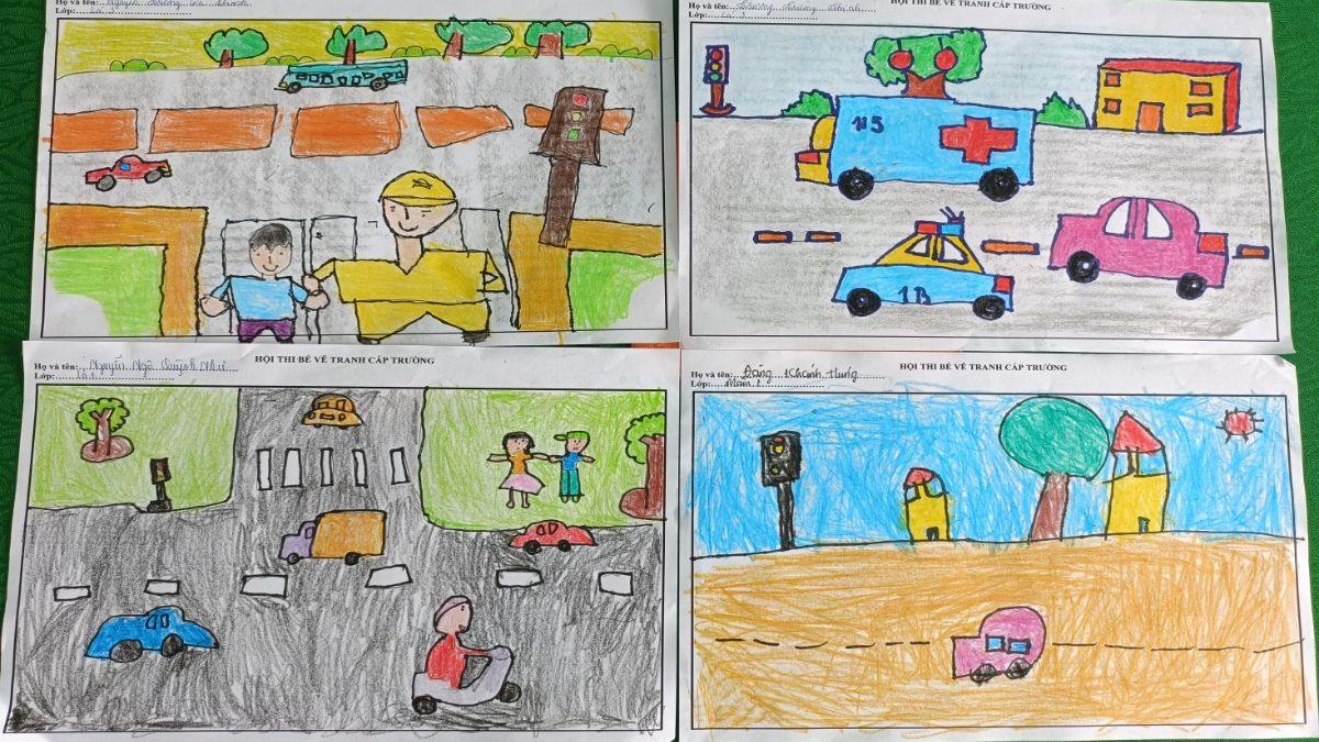 Tranh mẫu an toàn giao thông đẹp